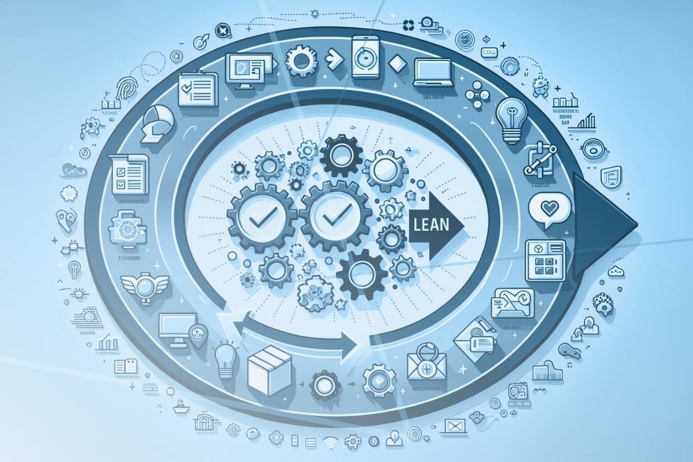 desarrollo lean de software, eficiencia en desarrollo, software a medida, integración de servicios, mejora continua, optimización de procesos, experiencia de usuario, transformación digital