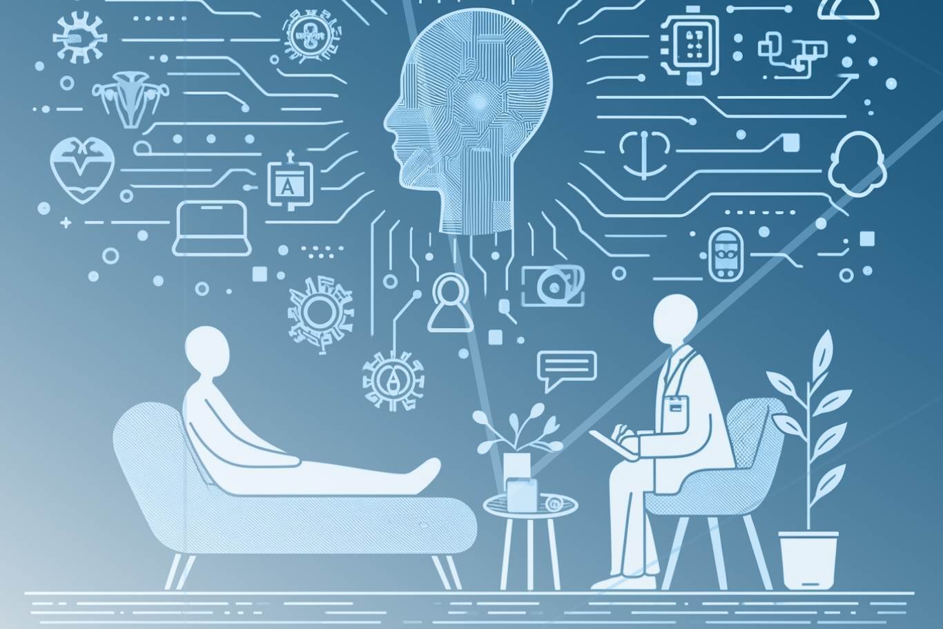 IA en salud mental, aplicaciones de salud mental, telepsicología, personalización de tratamiento, ética en IA, privacidad de datos en salud mental, IA y cuidado psicológico