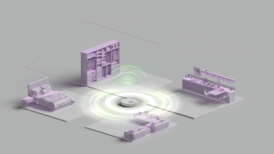 Localización sin anclas: geometría e IA para interiores