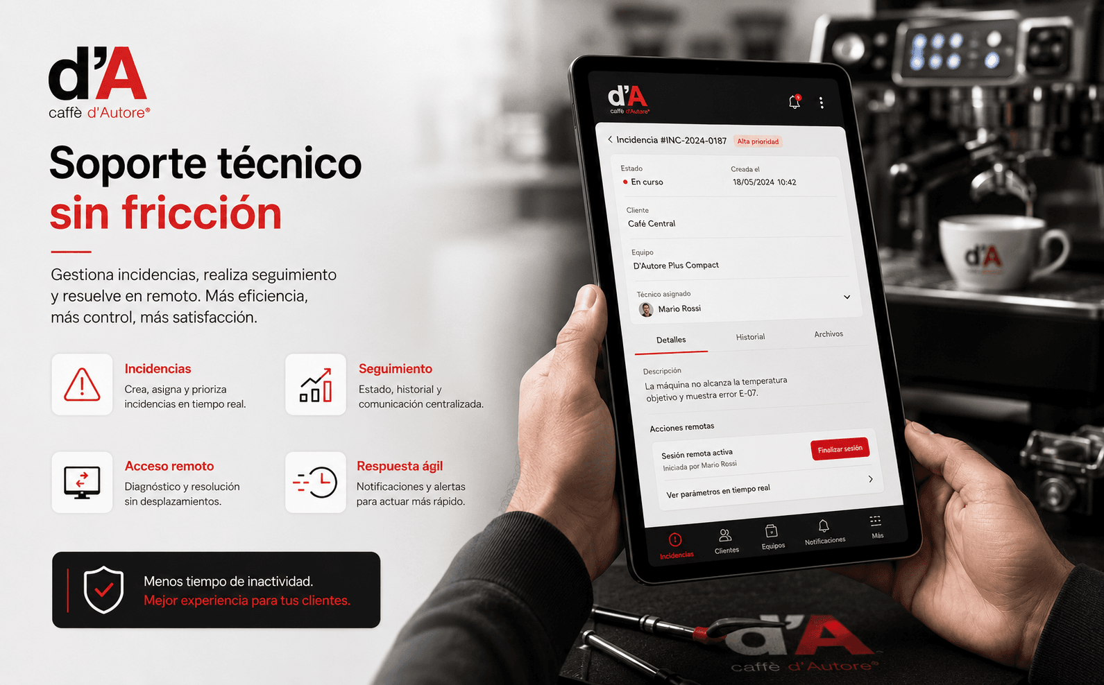 CAFÉ D´AUTORE - Aplicación para gestión técnica, asistencia, recambios y reparaciones — Gallery 1