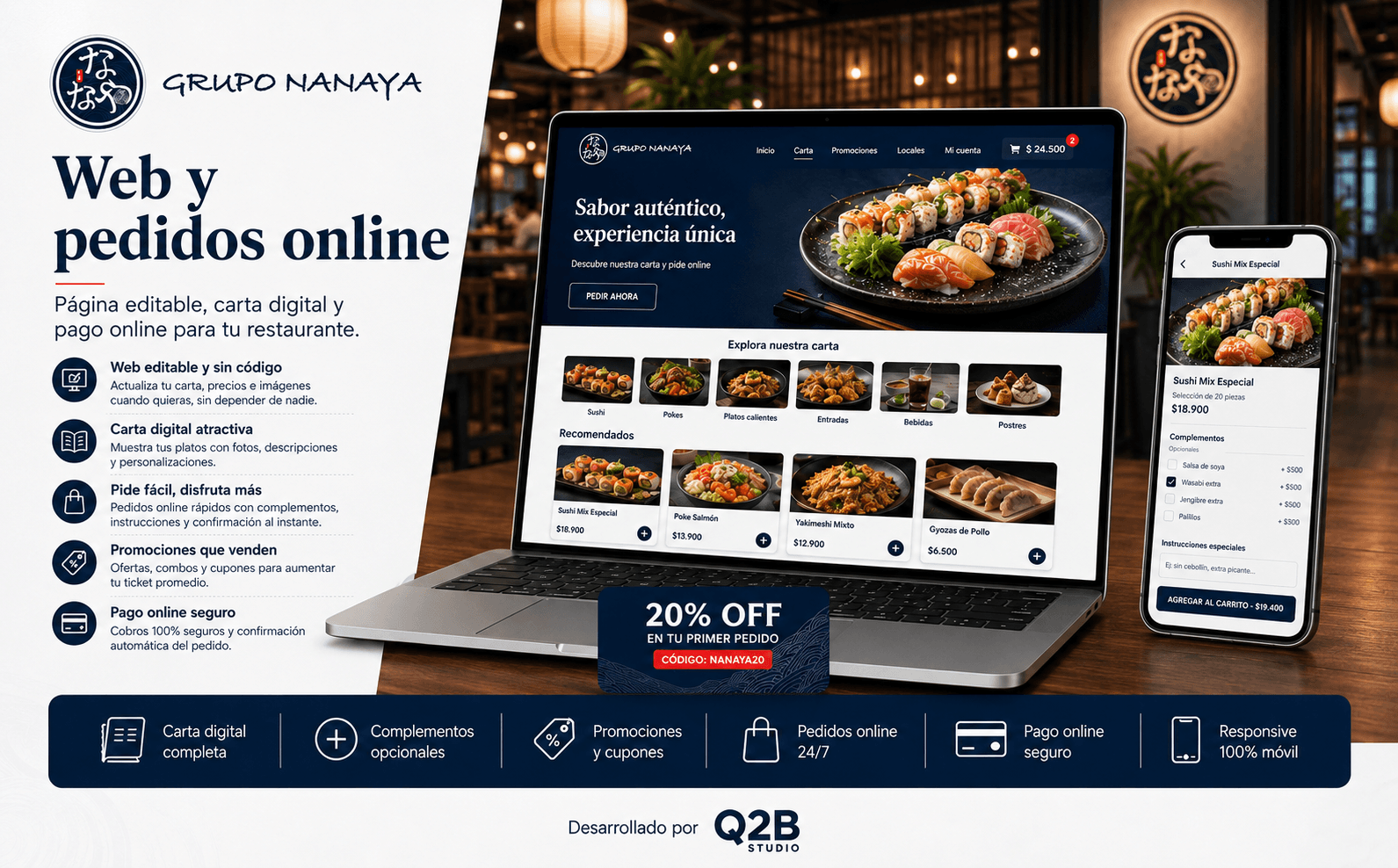 Grupo Nanaya — Ecosistema digital para pedidos online y gestión de locales — Galeria 2