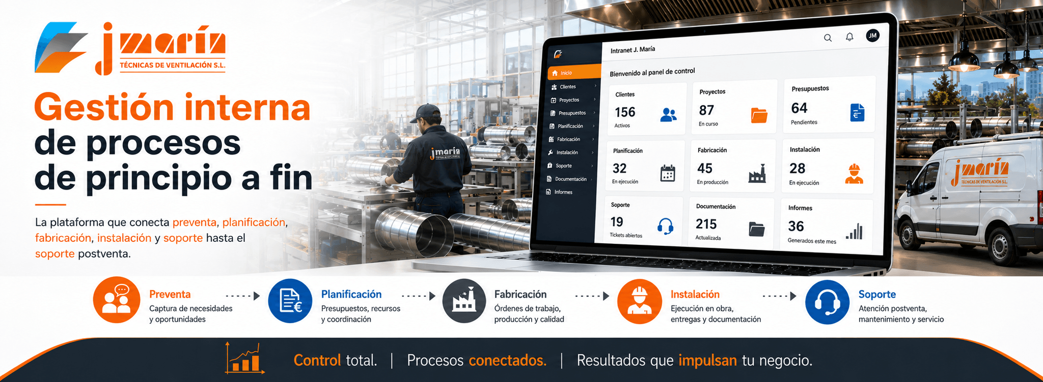 J. Marín — Plataforma integral para la gestión de proyectos de ventilación — Galería