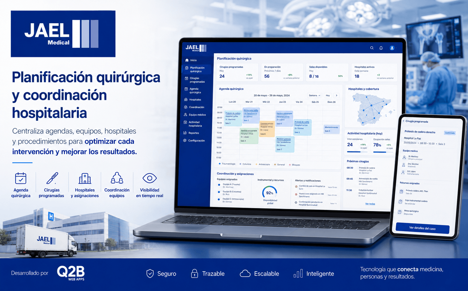 JAEL Medical — ERP integral para la gestión de material quirúrgico y coordinación hospitalaria — Galeria 1