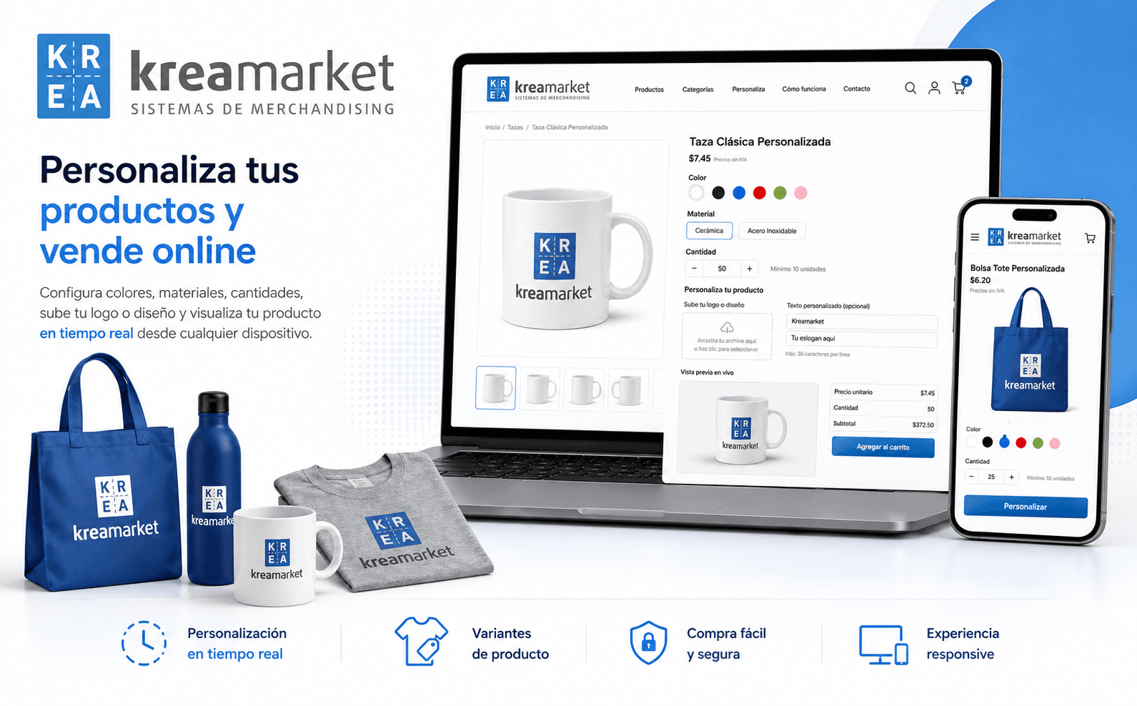 Kreamarket — Tienda online de merchandising totalmente personalizable — Galeria 1