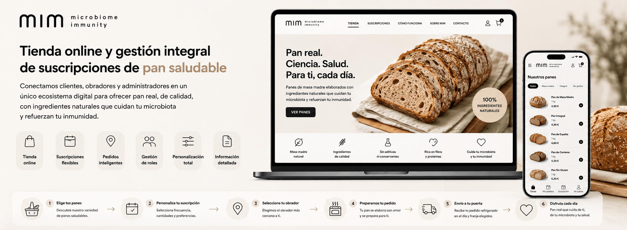 MIM — Ecommerce y plataforma integral de suscripciones de pan saludable — Galeria