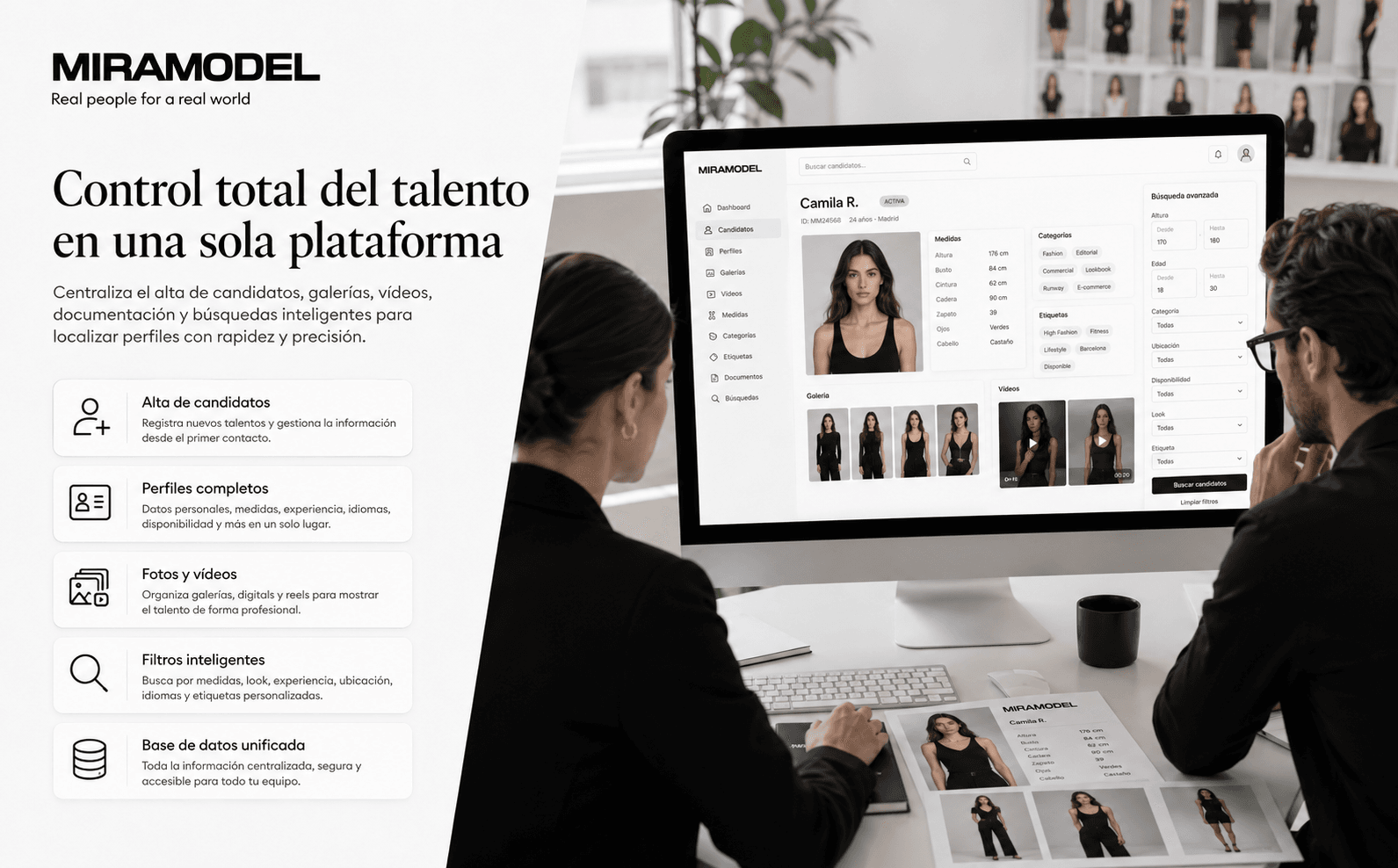 Miramodel — Plataforma integral para la gestión de talento, castings y bookings — Galeria 1