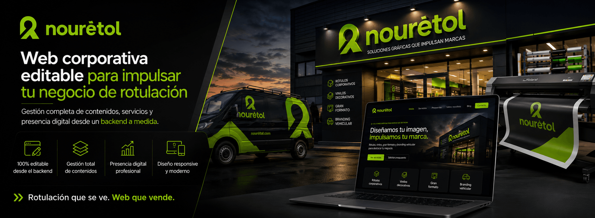 Nouretol — Web corporativa totalmente gestionable para una empresa de rotulación — Galeria