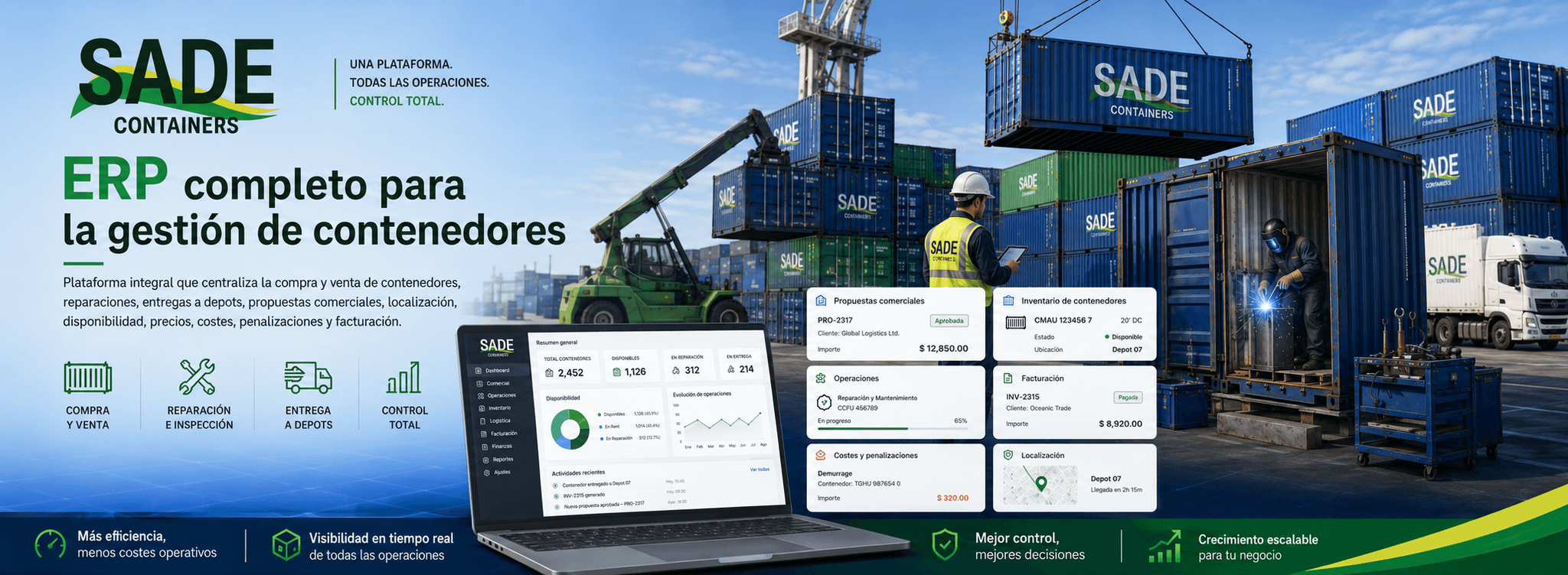 SADE Containers — ERP integral para la gestión completa de contenedores — Galeria