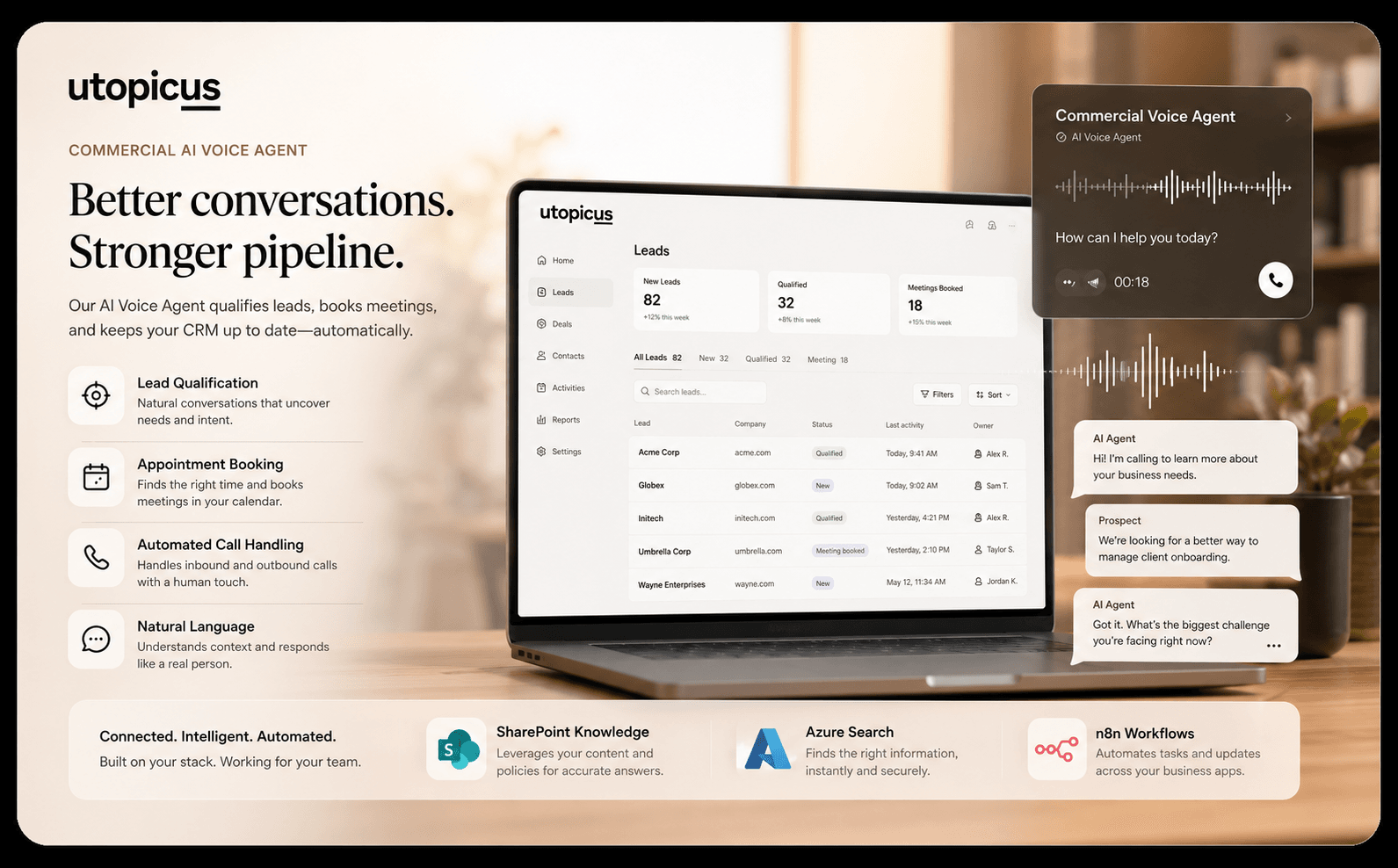 Utopicus — Intranet corporativa y agentes de voz con IA conectados al conocimiento interno — Galería 1