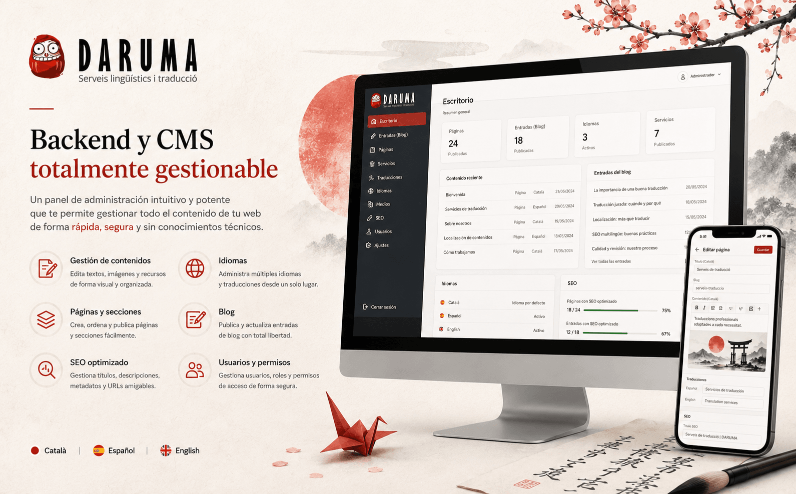 Daruma — Web corporativa multilingüe y totalmente gestionable — Galería 1
