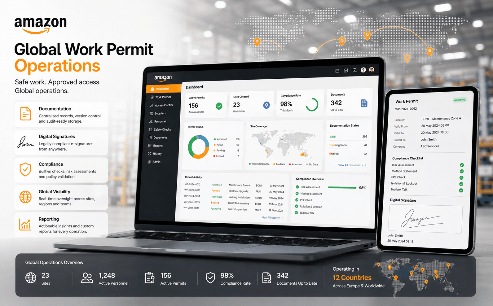Amazon — Plataforma global de gestión de permisos de trabajo y acceso de proveedores — Gallery 2