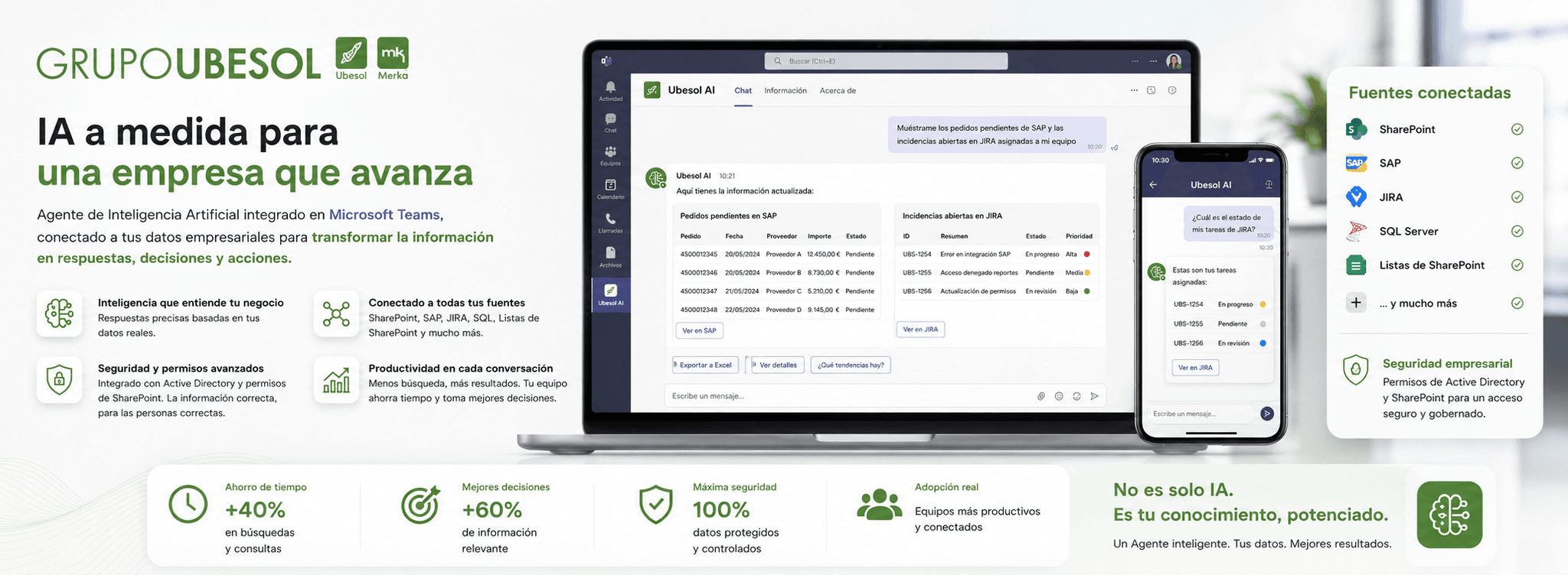 Grupo Ubesol — Agente de IA empresarial integrado en Microsoft Teams — Galeria