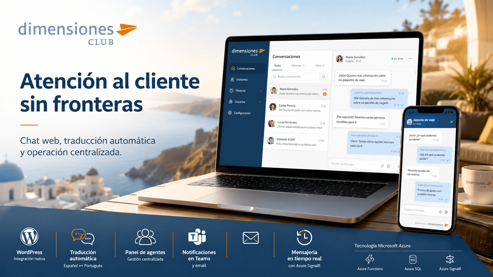 Dimensiones Club – Atención al cliente sin fronteras