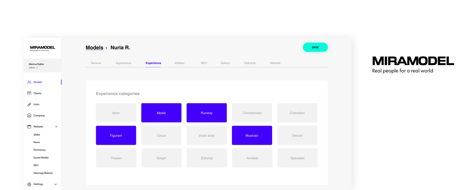 Mira Model - Web app