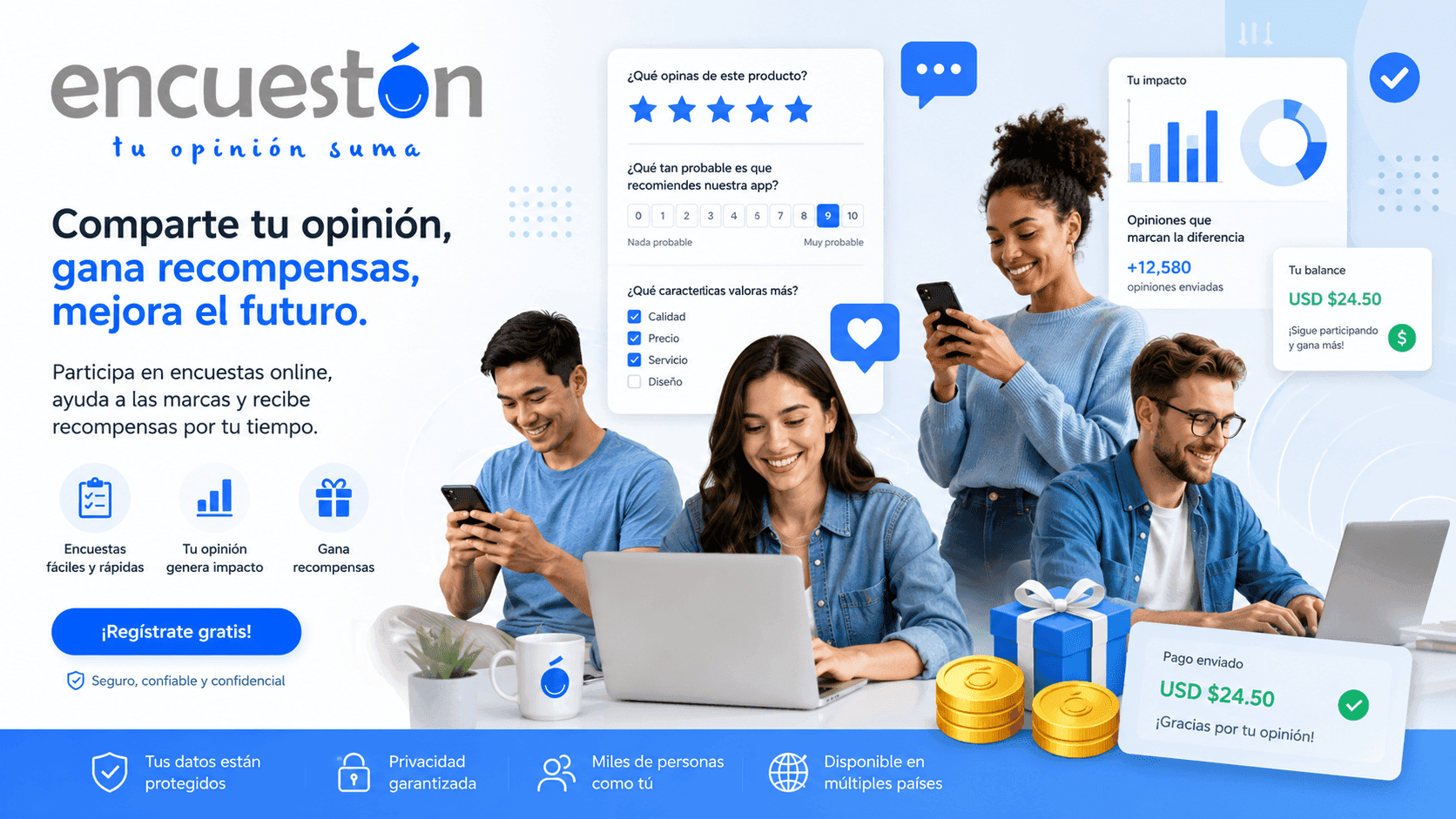 Encuestón — Plataforma de encuestas bonificadas para empresas y usuarios