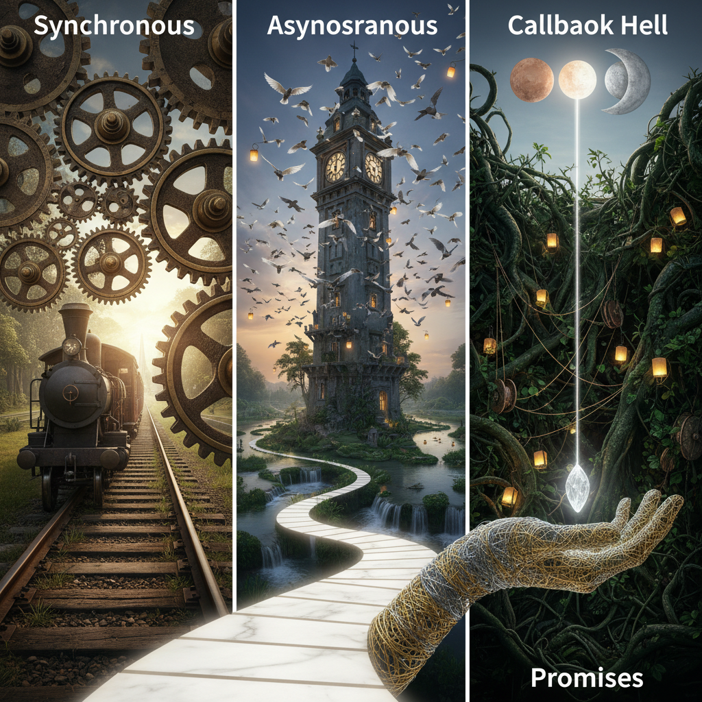 Síncrono, Asíncrono, Callback Hell y Promesas en JavaScript
