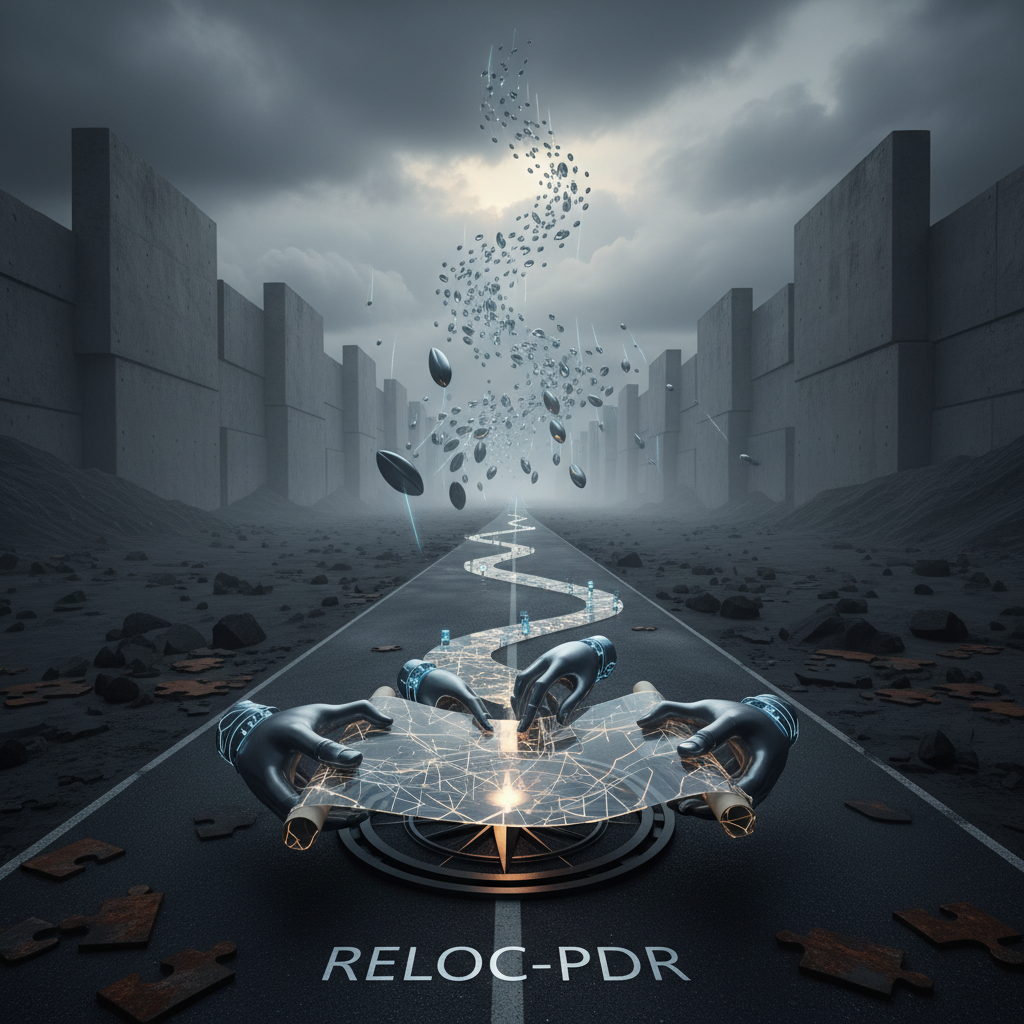 Caminos oscuros, cielos nublados, paredes sin textura: ReLoc-PDR halla el camino