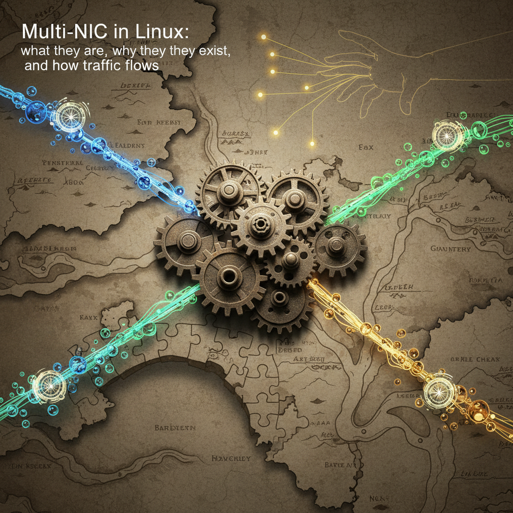 Multi-NIC en Linux: qué son, por qué existen y cómo fluye el tráfico