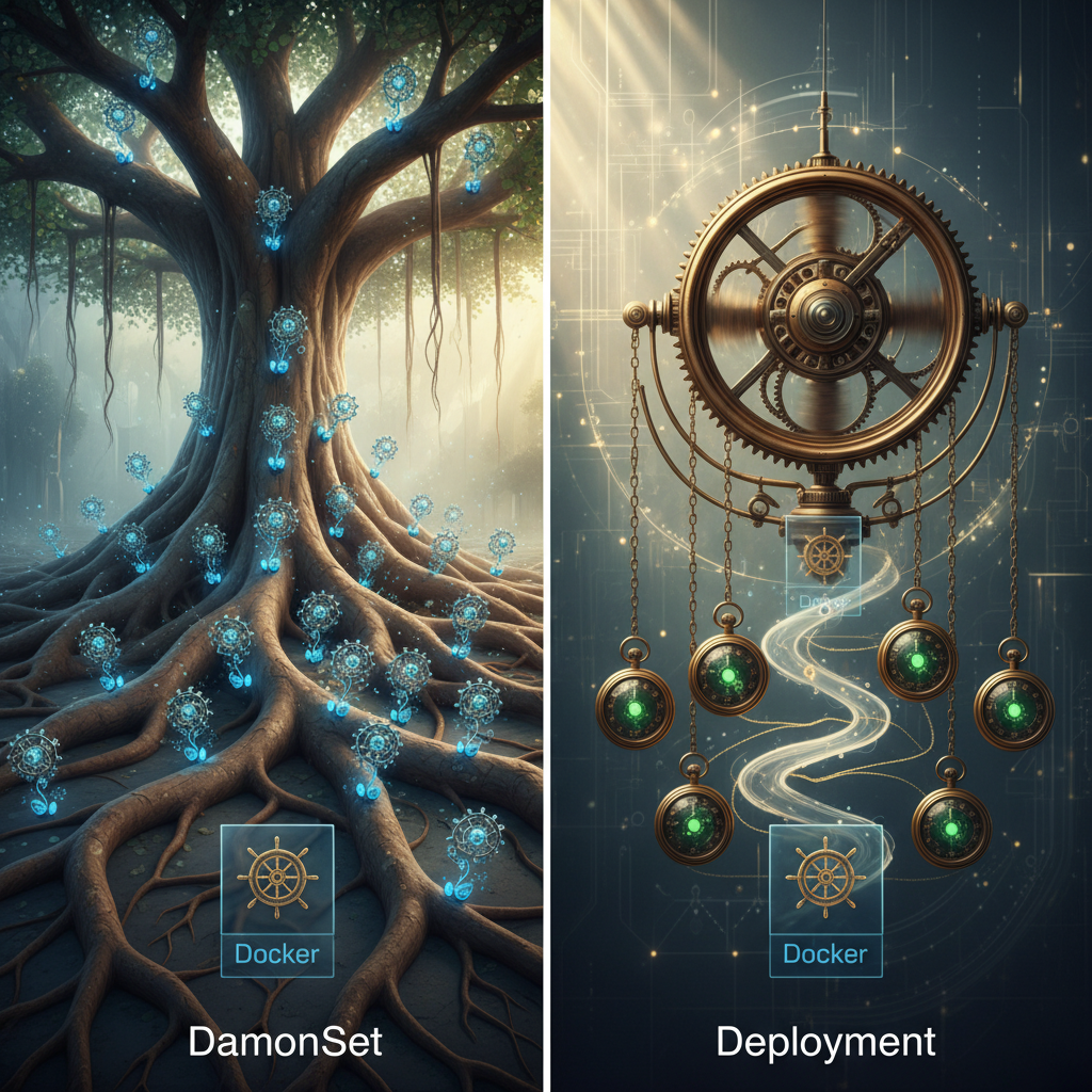 DaemonSet vs Deployment en Kubernetes: diferencias clave con Docker