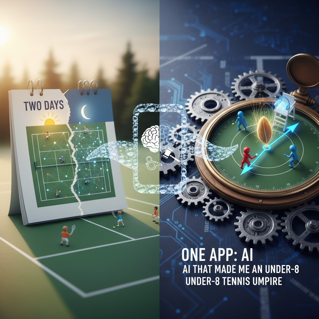 Dos días, una app: IA que me convirtió en árbitro de tenis sub-8