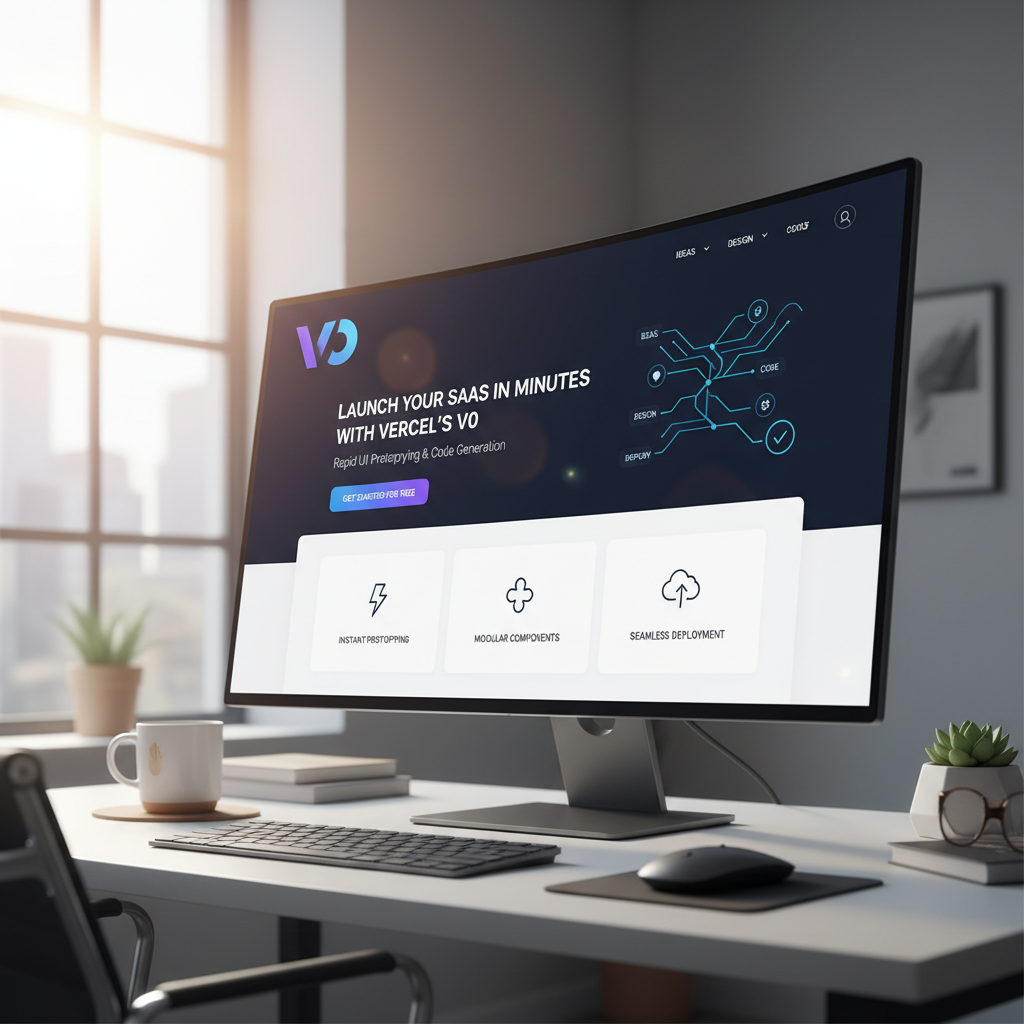 Landing Page SaaS Moderna en Minutos con v0 de Vercel