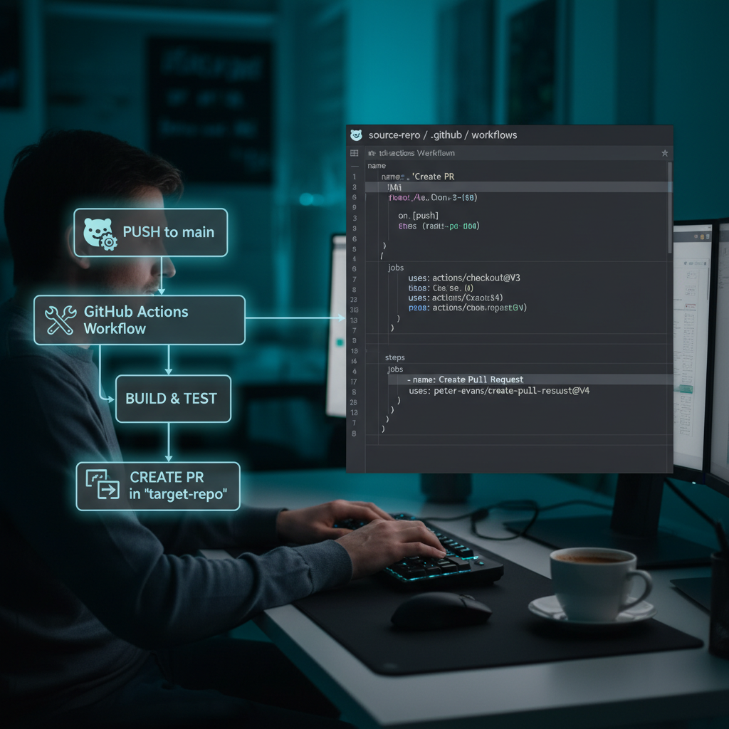 Crear PR en otro repositorio con GitHub Actions