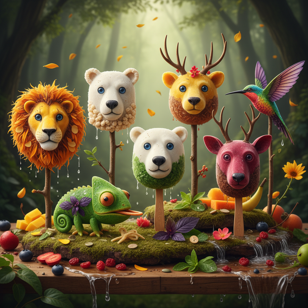 Animalette, paletas de la naturaleza reinventadas