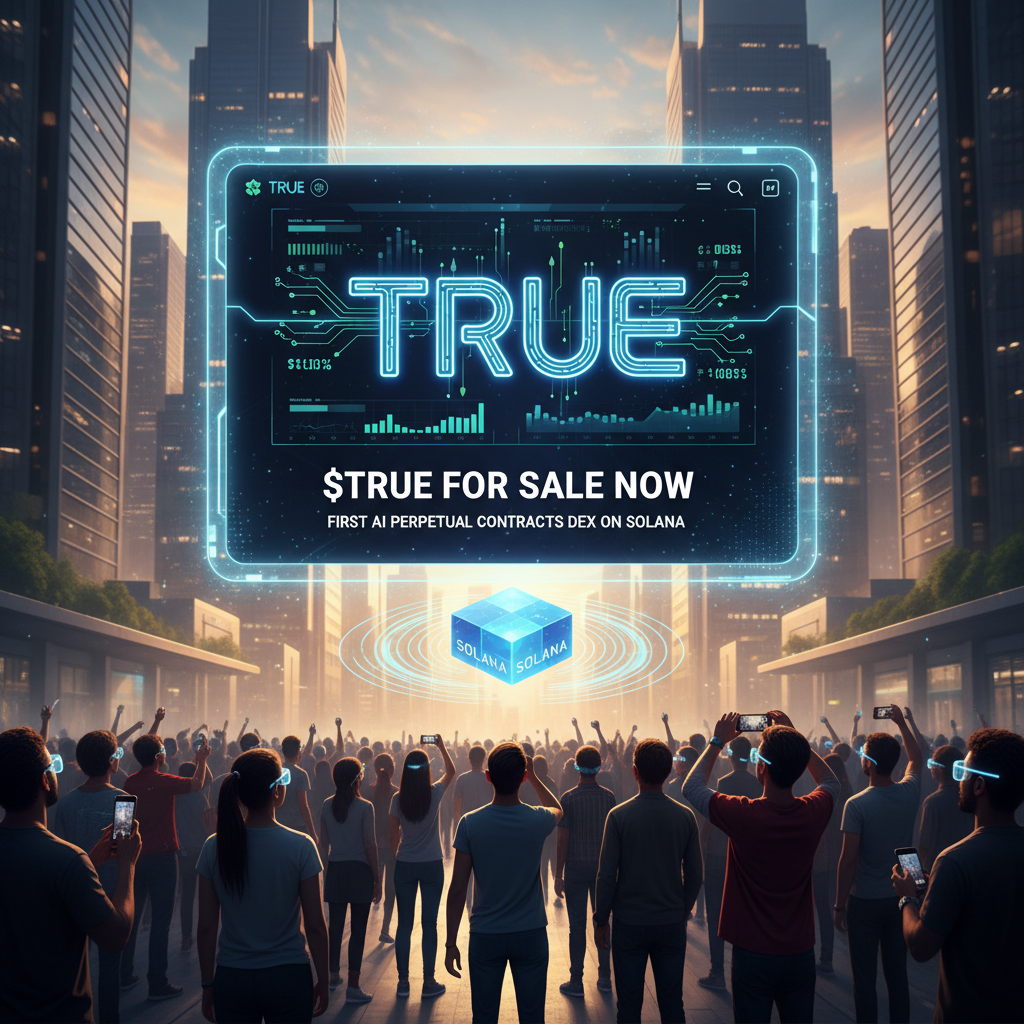 True anuncia la venta de $TRUE para el primer DEX de contratos perpetuos con IA en Solana