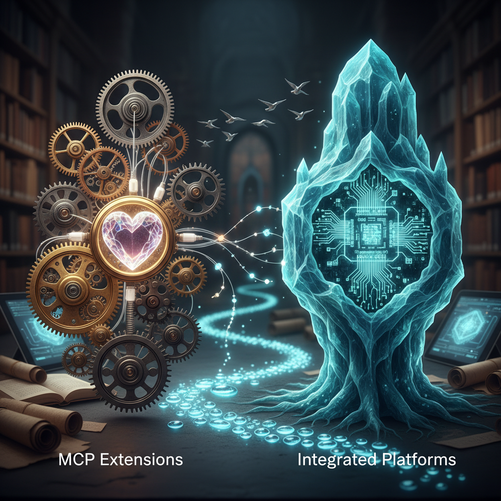 Asistentes IA para Codificación: Extensiones MCP vs Plataformas Integradas