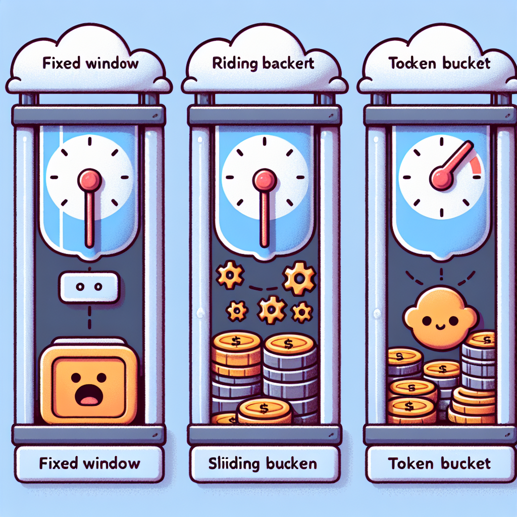Límites de tasa para API Node.js: ventana fija, ventana deslizante y token bucket