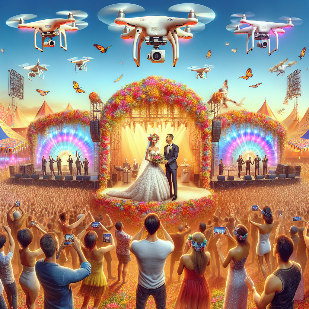 De festivales a bodas: El auge de los espectáculos con drones