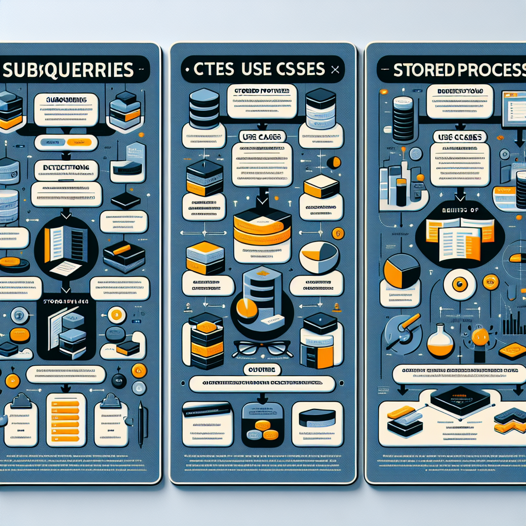 Diferencias entre subconsultas, CTEs y procedimientos almacenados