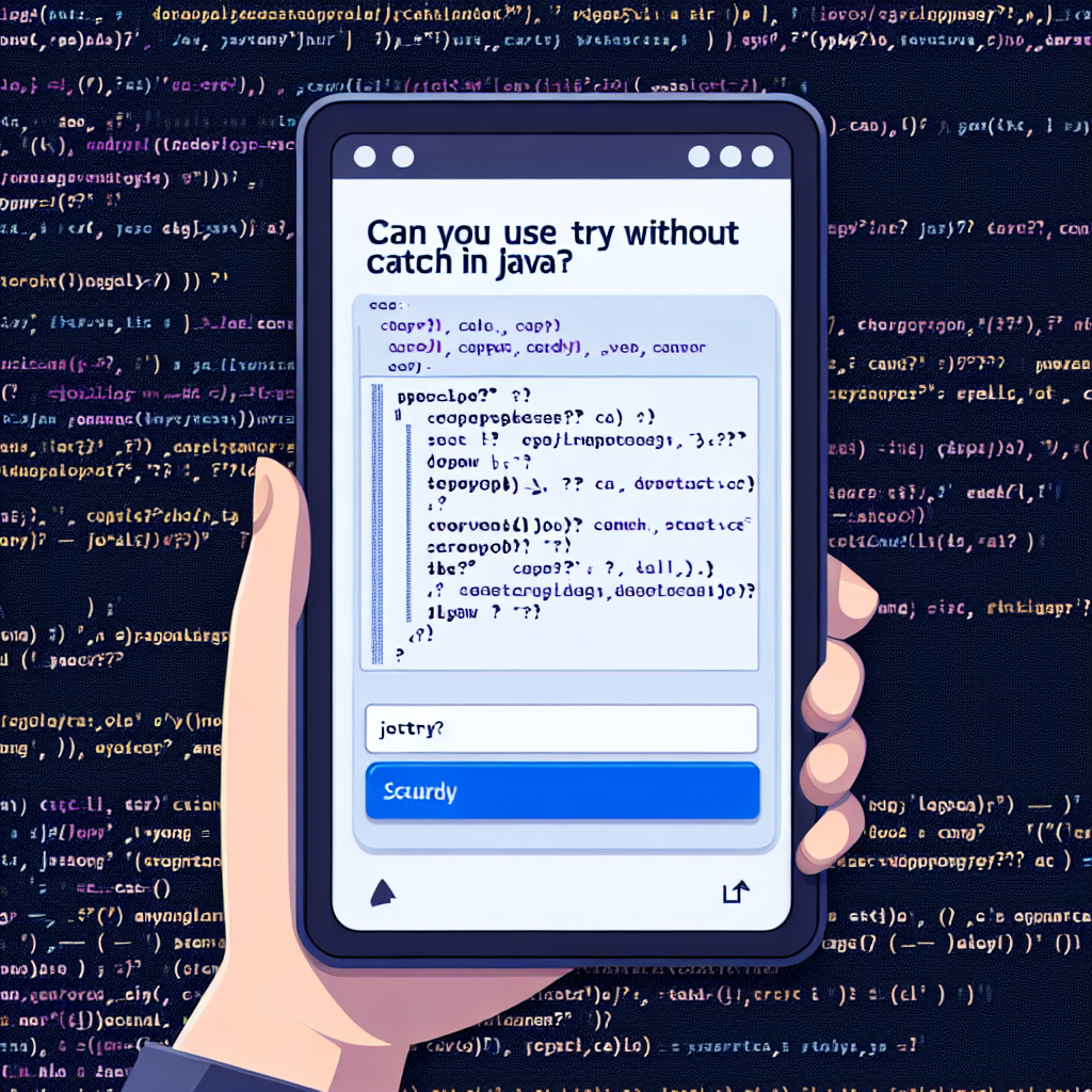 ¿Se puede usar try sin catch en Java?