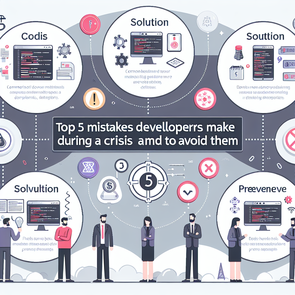 Top 5 errores de desarrolladores en una crisis y cómo evitarlos