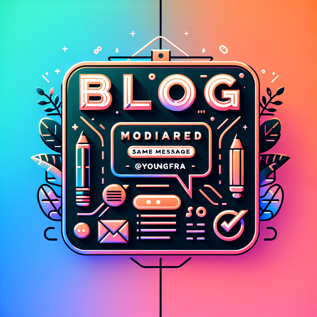 Blog Modificado, Mismo Mensaje - @youngfra