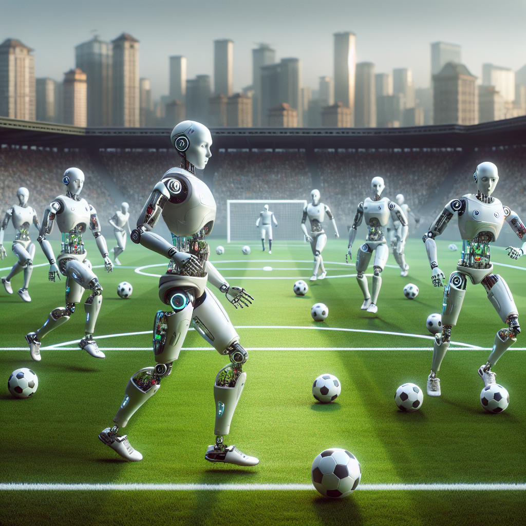 Robots humanoides juegan a futbol en China