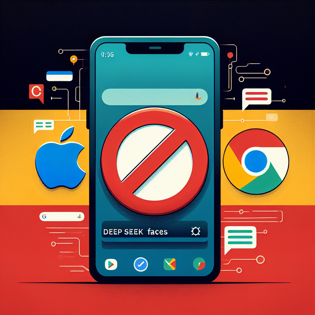 DeepSeek enfrenta prohibición en tiendas de aplicaciones de Apple y Google en Alemania.