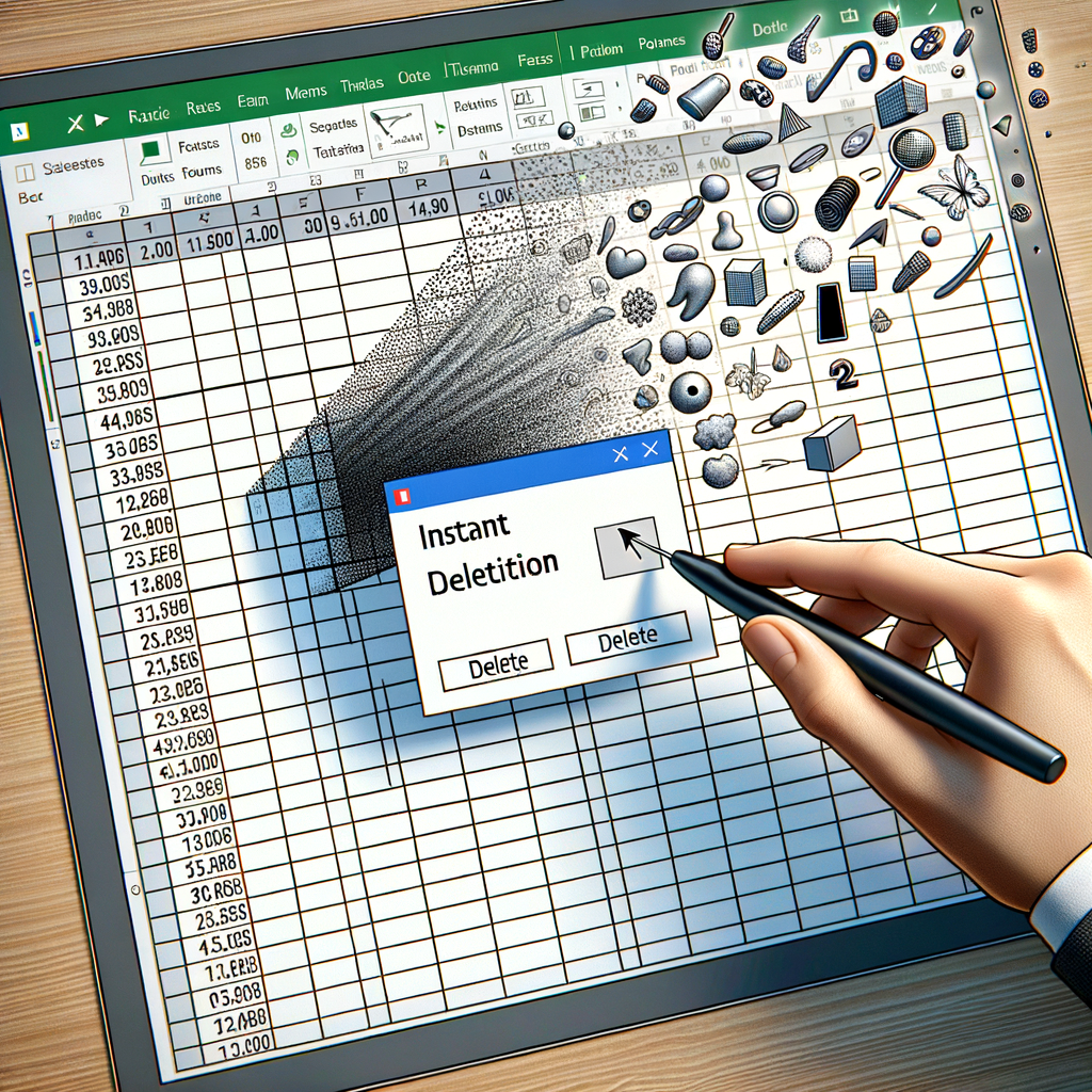 Eliminación instantánea de objetos y AutoFormas en Excel.