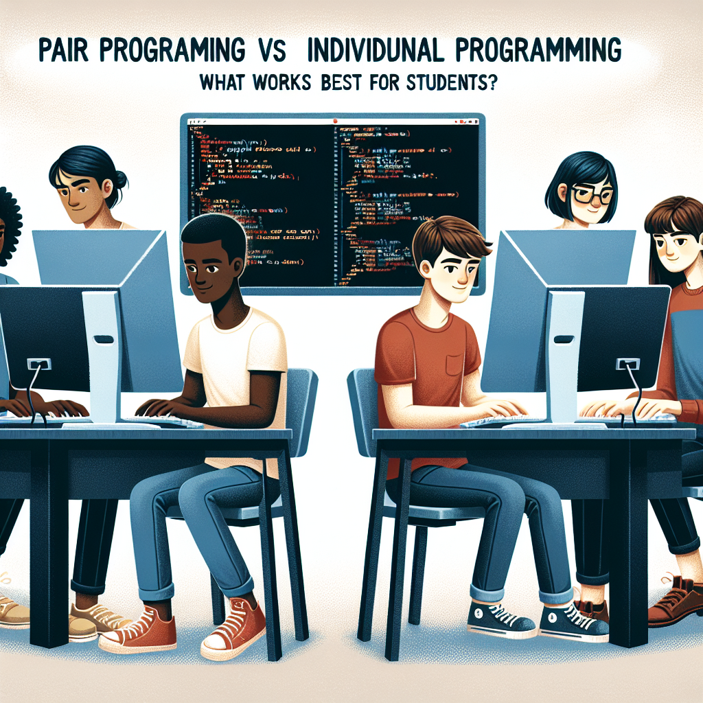 Programación en pareja vs. individual: ¿Qué funciona mejor para estudiantes?