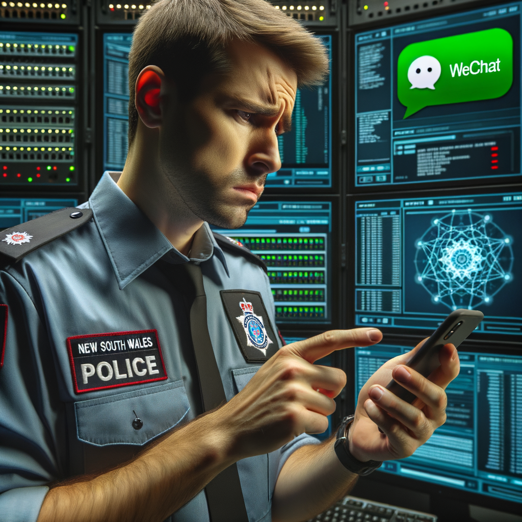 Administrador de firewall de la Policía de Nueva Gales del Sur confrontado por WeChat