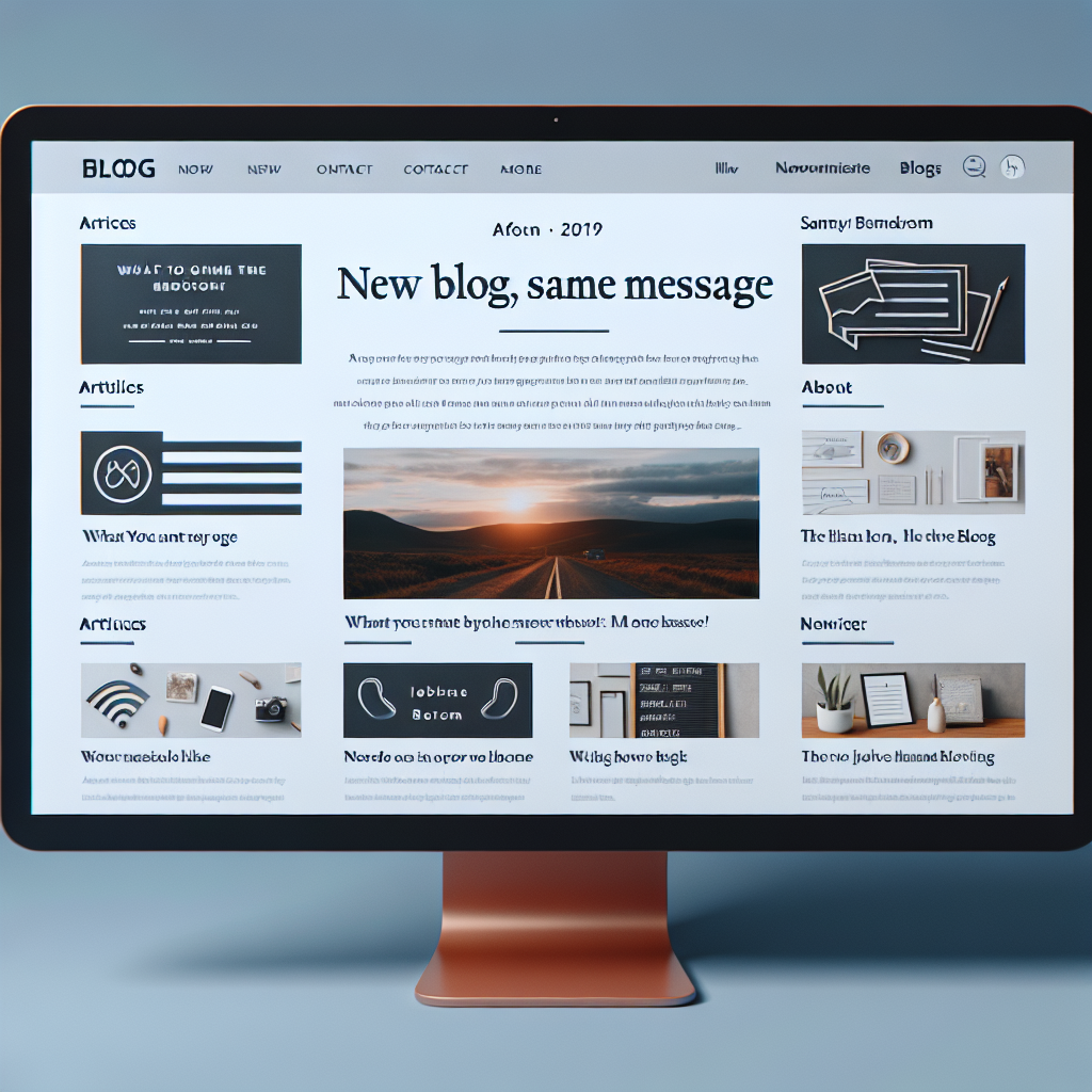 Nuevo blog, mismo mensaje