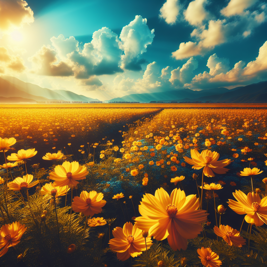 Amarillos en flor