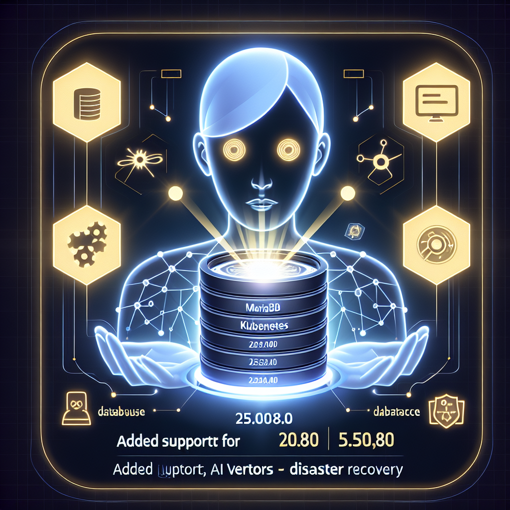 MariaDB Kubernetes Operator 25.08.0 añade soporte para vectores de IA y recuperación ante desastres