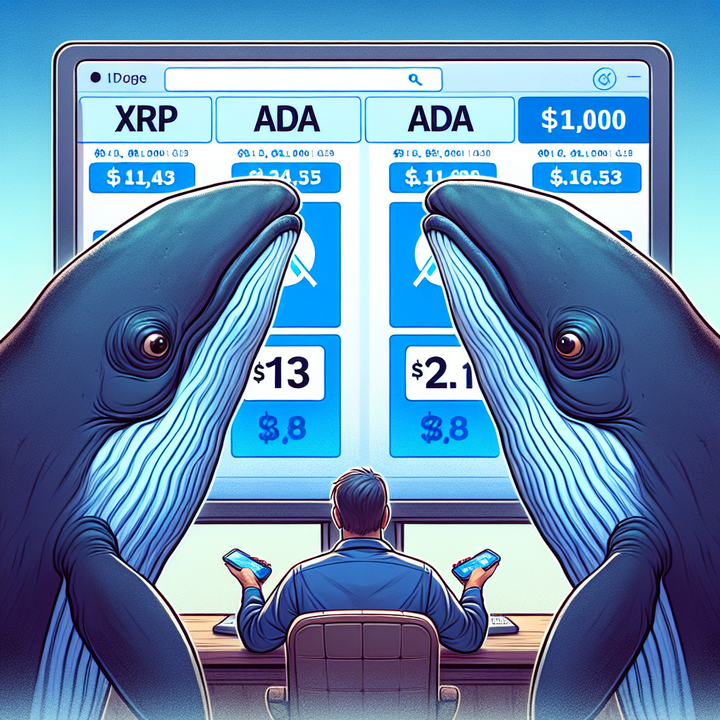 Ballenas observan este memecoin: XRP a 13$ y ADA a 2$