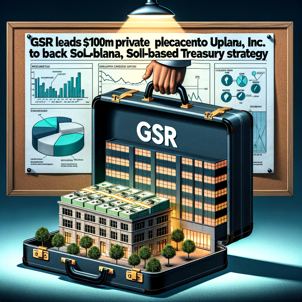  GSR invierte $100 millones en Upexi, Inc. para respaldar estrategia basada en tesorería de Solana.
