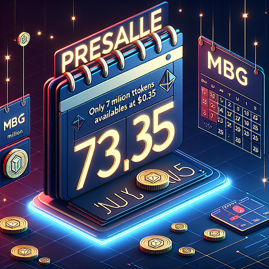Venta anticipada de tokens MBG programada para el 15 de julio - Solo 7 millones de tokens disponibles a $0.35