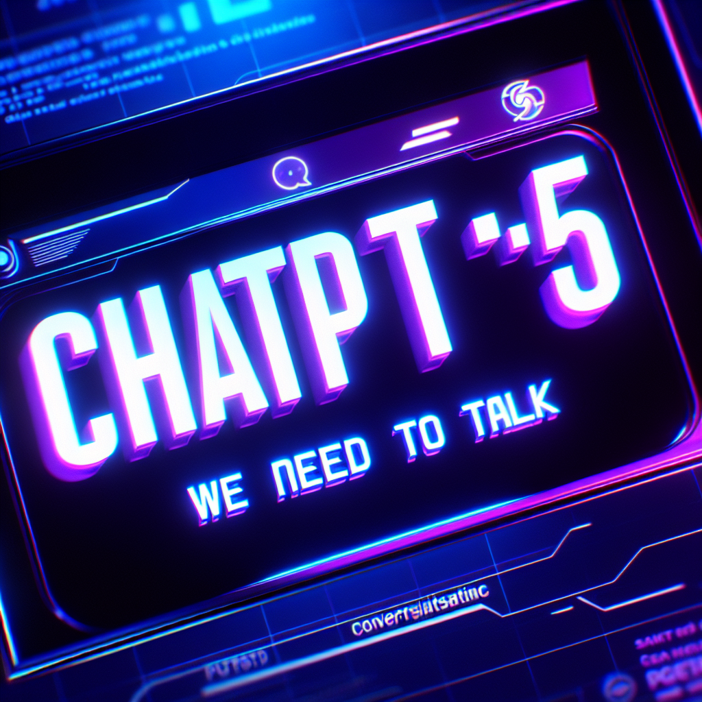 ChatGPT-5: Tenemos que hablar