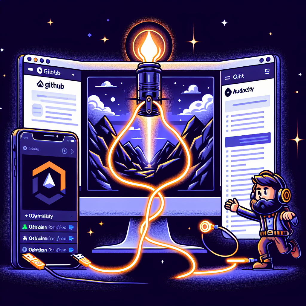 Sincroniza Obsidian gratis entre dispositivos con GitHub y audacia