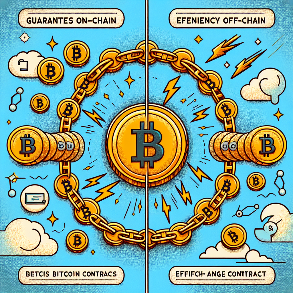 Eficiencia fuera de la cadena, garantías en la cadena para contratos de Bitcoin
