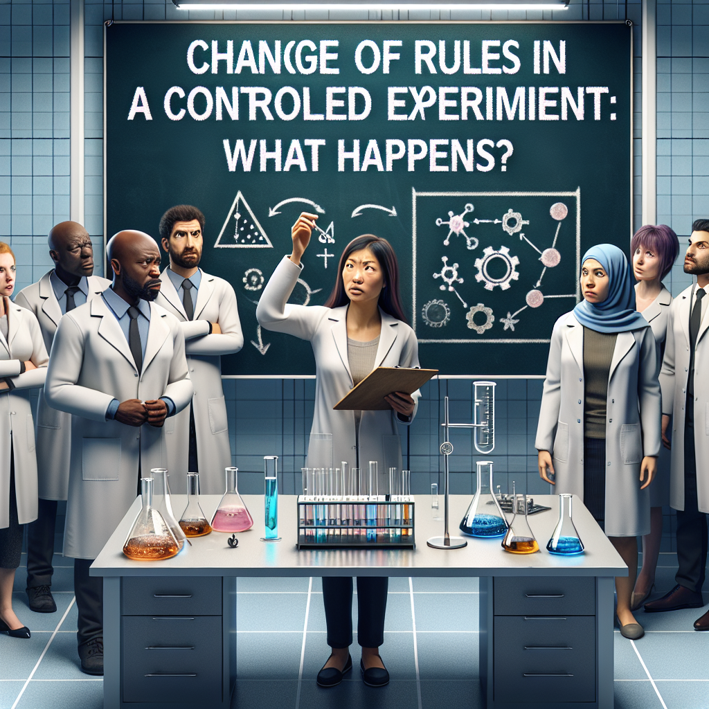 Cambio de reglas en un experimento controlado: ¿Qué sucede?